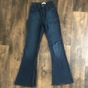 High waisted flare jean